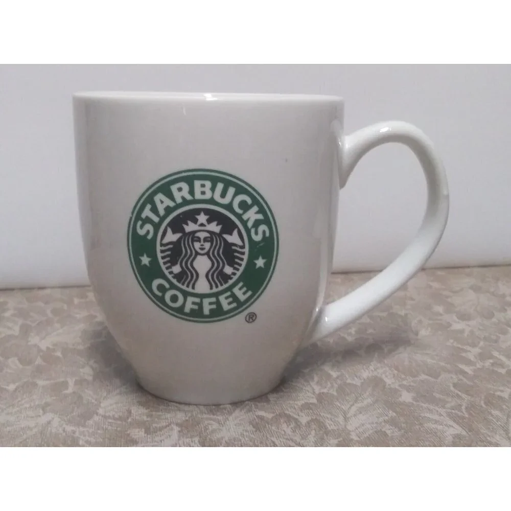 Starbucks 2006 White Coffee Mug Cup Classic Siren Mermaid Logo 15.3 oz